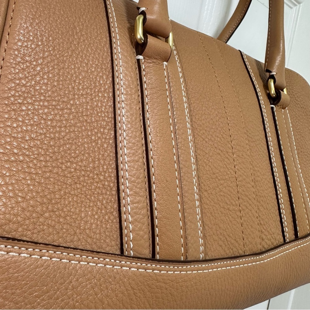 NEW Vintage Coach Hamilton Medium Satchel in Pebbled Caramel Leather - Picture 2 of 14